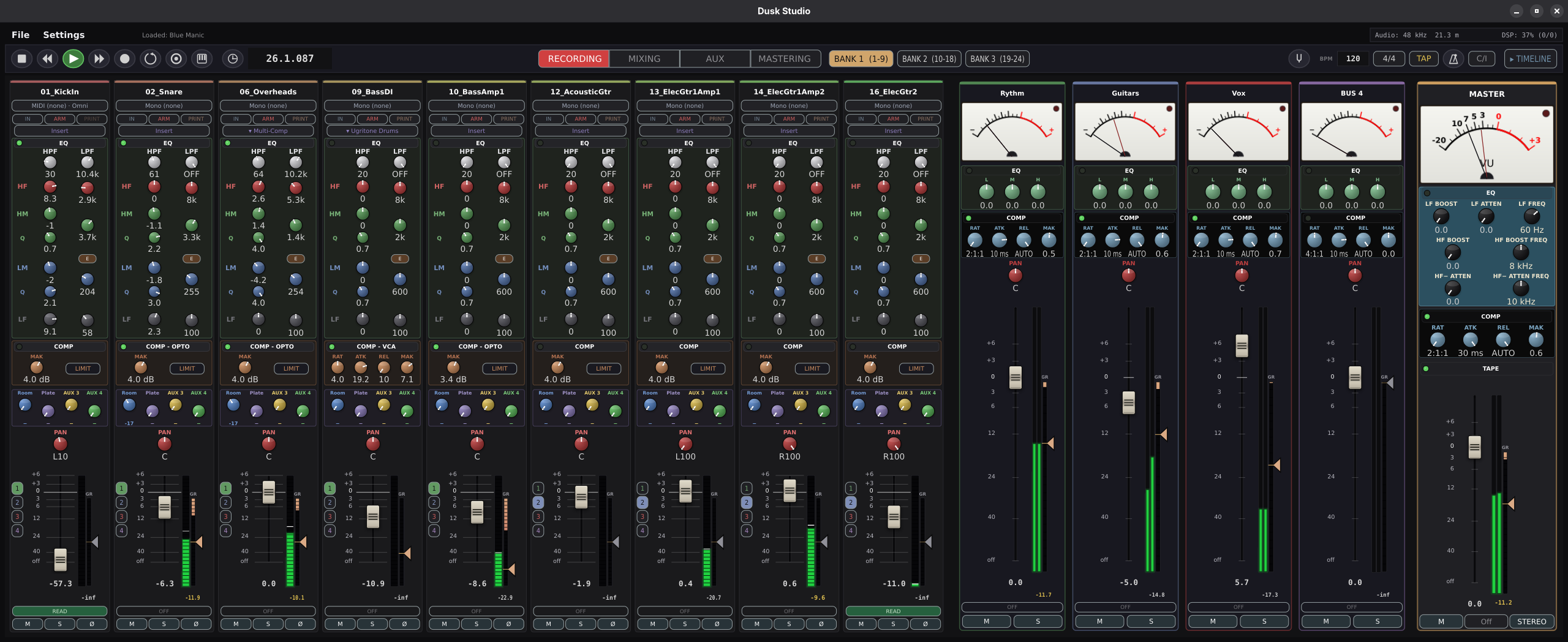 The Dusk Studio console.
