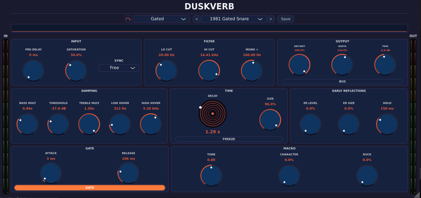 DuskVerb Gated