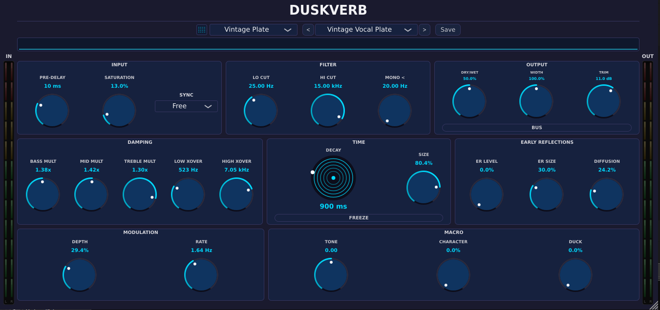 DuskVerb Vintage Plate
