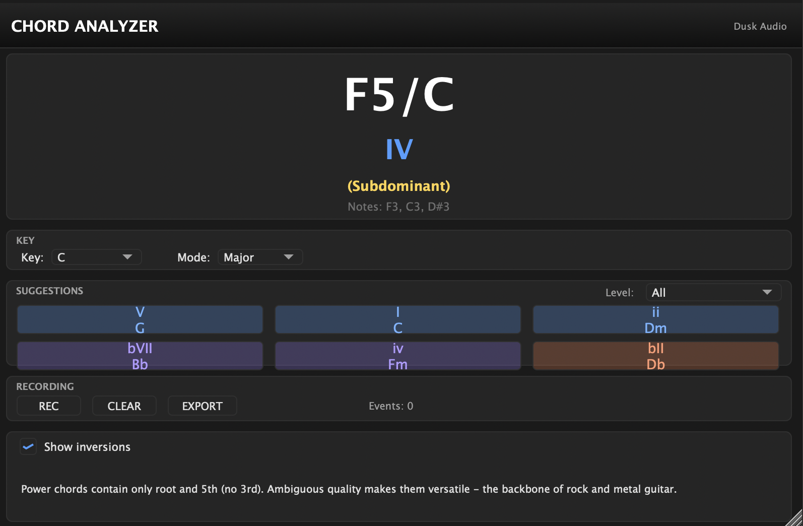 Chord Analyzer screenshot